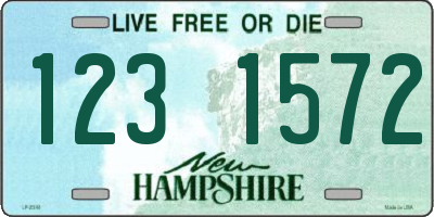 NH license plate 1231572