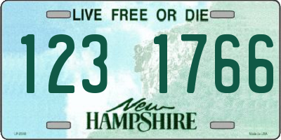 NH license plate 1231766