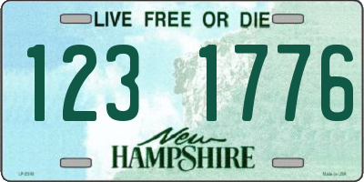 NH license plate 1231776