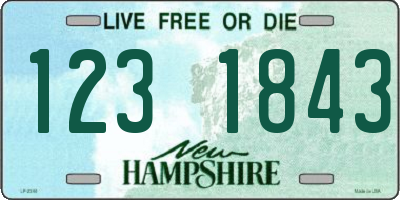 NH license plate 1231843