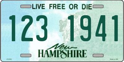 NH license plate 1231941