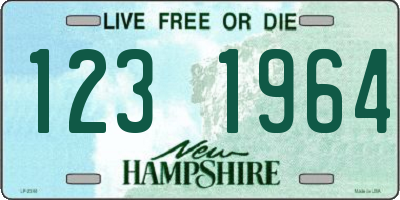NH license plate 1231964