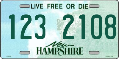 NH license plate 1232108