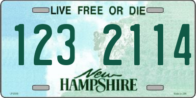 NH license plate 1232114