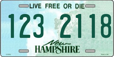 NH license plate 1232118