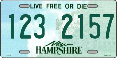 NH license plate 1232157