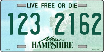 NH license plate 1232162
