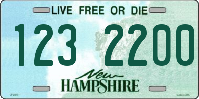 NH license plate 1232200