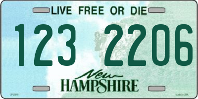 NH license plate 1232206