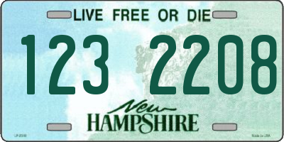 NH license plate 1232208