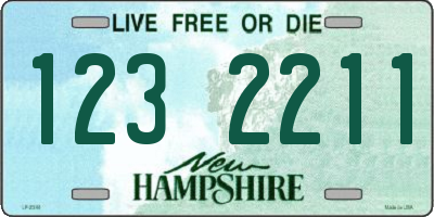NH license plate 1232211