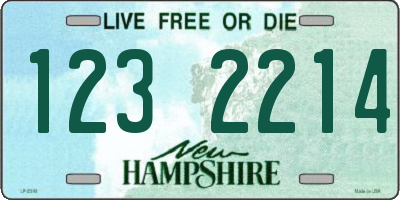 NH license plate 1232214