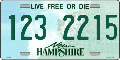 NH license plate 1232215