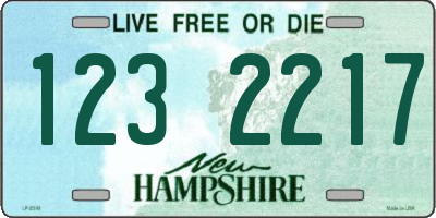 NH license plate 1232217