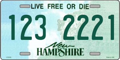 NH license plate 1232221
