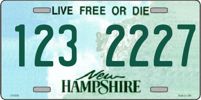 NH license plate 1232227