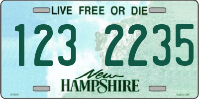 NH license plate 1232235