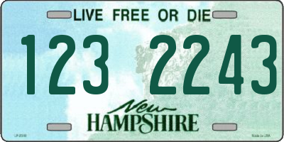 NH license plate 1232243