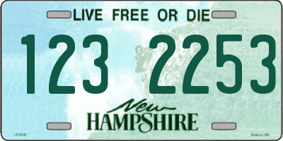 NH license plate 1232253