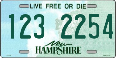 NH license plate 1232254