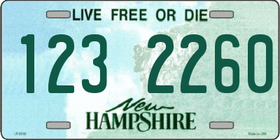 NH license plate 1232260