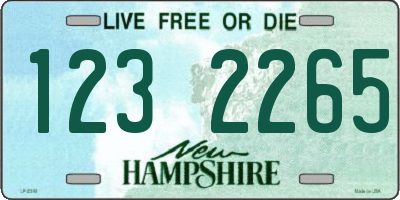NH license plate 1232265