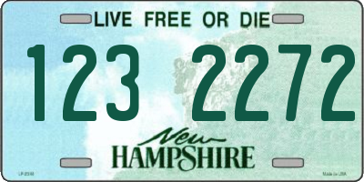NH license plate 1232272