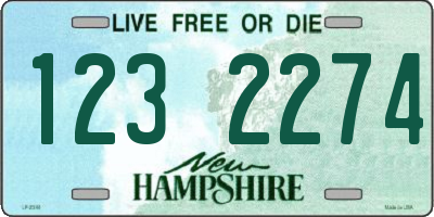 NH license plate 1232274