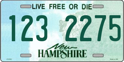 NH license plate 1232275