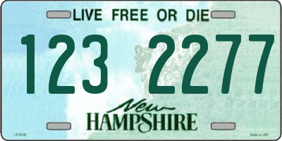 NH license plate 1232277