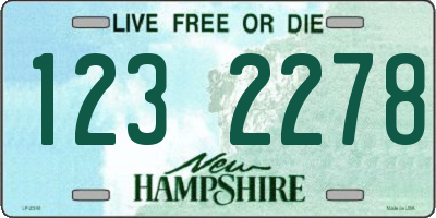 NH license plate 1232278