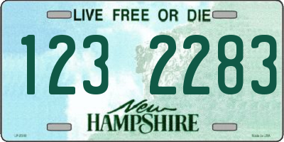 NH license plate 1232283