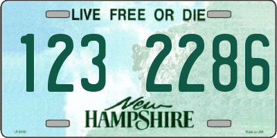 NH license plate 1232286