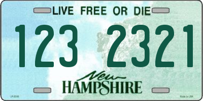 NH license plate 1232321