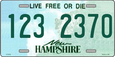 NH license plate 1232370