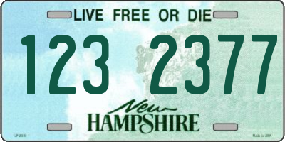 NH license plate 1232377