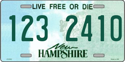 NH license plate 1232410