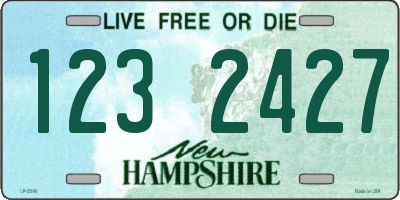NH license plate 1232427