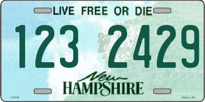 NH license plate 1232429