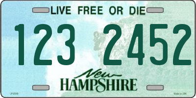 NH license plate 1232452