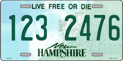 NH license plate 1232476