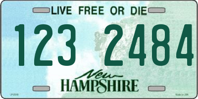 NH license plate 1232484