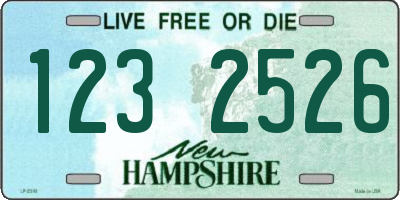 NH license plate 1232526