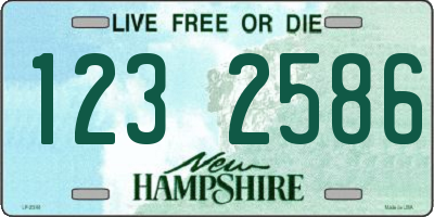 NH license plate 1232586
