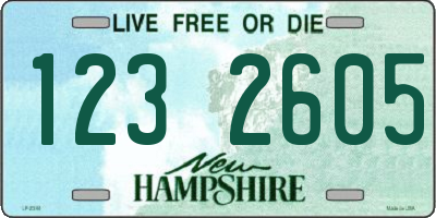 NH license plate 1232605