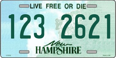 NH license plate 1232621