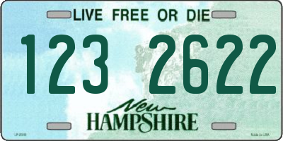 NH license plate 1232622