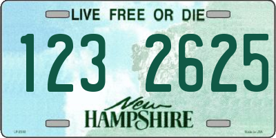 NH license plate 1232625