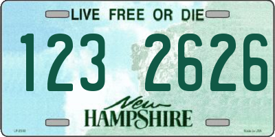 NH license plate 1232626