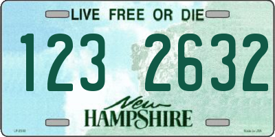 NH license plate 1232632